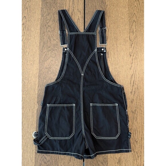 Tripp NYC Daang Goodman Darkstreet Goth Studded Bib Shortalls Women’s Sz S Black - Picture 2 of 14